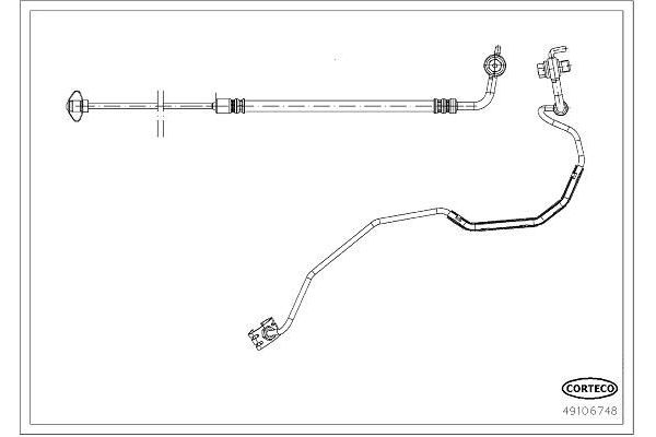 Fren Hortumu Arka Sağ Peugeot 408 (P6)(10.2022->)  PSA ORJINAL 9811592780