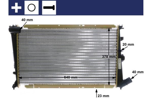 Su Radyatörü  Peugeot 605 (08.1989->)  MAHLE CR 586 000S