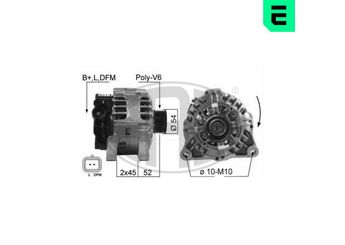 Alternatör  ERA 210347A  5702F2 5702K5 5705CE 5705NC 5702H1 5702K2 57055C 57057F 5705AZ 5705CQ 5705GQ 9638275780 9642880180 9656003780 9665577780 27060YV010 27060-YV010