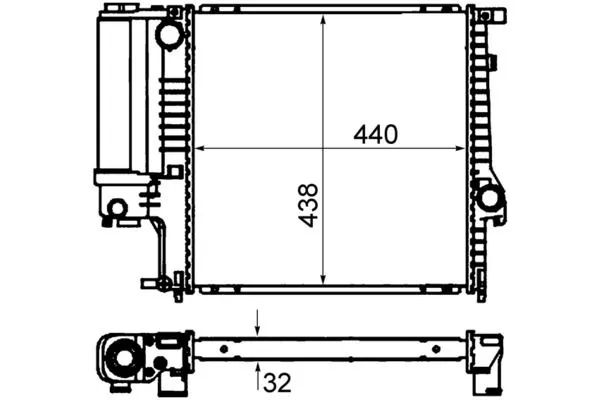 Su Radyatörü  BMW 3 Serisi Compact (E36)(1994->)  MAHLE CR 330 000S