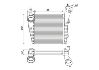 Turbo Radyatörü  VALEO 818815  95511080400 7L6145804B 7P6145804A 955 110 804 00 95511080401 955 110 804 01 95511080402 955 110 804 02 95514580400 955 145 804 00 7L0145804 7L0145804A 7P6145804F