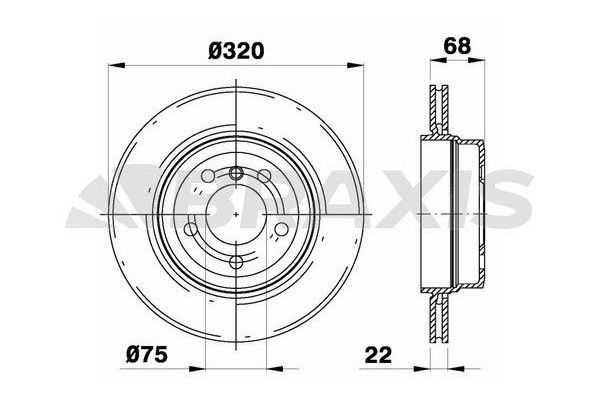 Fren Disk Ayna Arka Sağ ve Sol BMW X3 Serisi (E83)(09.2003->)  BRAXIS AD0336