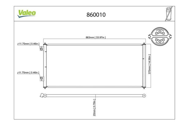 Klima Radyatörü  VALEO 860010
