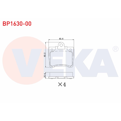 Fren Disk Balata Arka VEKA BP1630-00