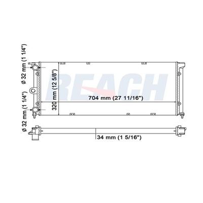 Su Radyatörü  Volkswagen Passat (321/323/327/331)(08.1980->1989)  MAHER 10641