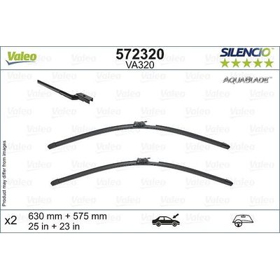 Silecek Süpürgesi Ön  630/570 mm - 25/22 inç VALEO 572320