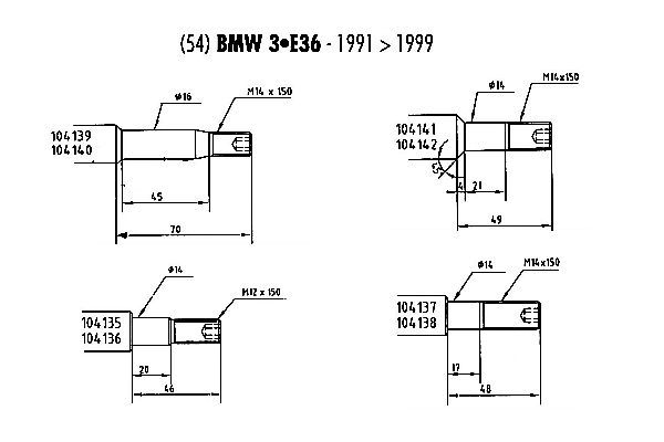 Amortisör Arka Sağ BMW 3 Serisi Coupe (E36)(1992->)  KYB 334135