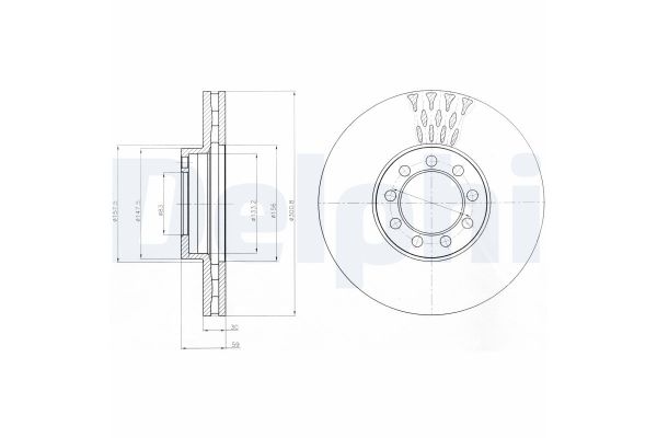 Fren Disk Ayna Ön Sağ ve Sol Iveco Daily P.Van (2019->)  DELPHI BG9062