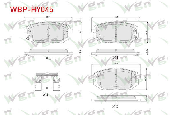 Fren Disk Balata Ön WGN WBP-HY045