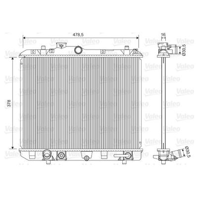 Su Radyatörü  Opel Agila B (2008->)  VALEO 701604