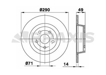Fren Disk Ayna Arka Sağ ve Sol BRAXIS AE0248  9404249918 424991 4249-91