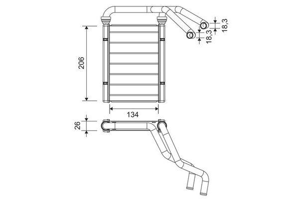 Kalorifer Radyatörü  Toyota Yaris Verso (NCP2/NLP2)(1999->)  VALEO 811594