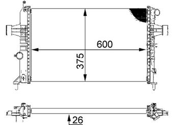 Su Radyatörü  MAHLE CR 227 000S  93277988 9193265 09193265 1300189 13 00 189 1300214 1300257 90570728 90 57 0728 93 277 988 93177121 13 00 214 13 00 257