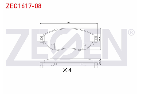 Fren Disk Balata Ön Fiat Talento P.Van (296)(06.2016->)  ZEGEN ZEG1617-08