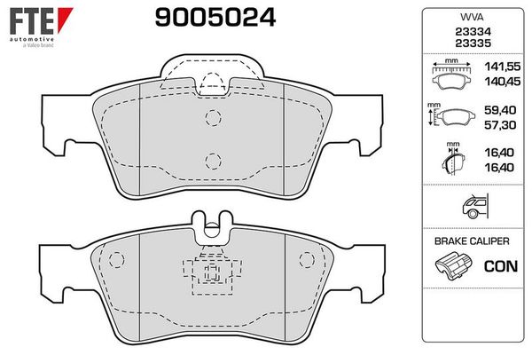 Fren Disk Balata Arka Mercedes S -Serisi 4 Kapı (BM 220)(07.1998->)  FTE 9005024