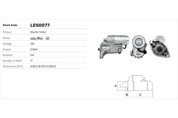 Marş Dinamosu  LUCAS ELEKTRIK LES0077