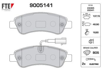 Fren Disk Balata Arka FTE 9005141  77366679 1612434180 1614412180 1673603480