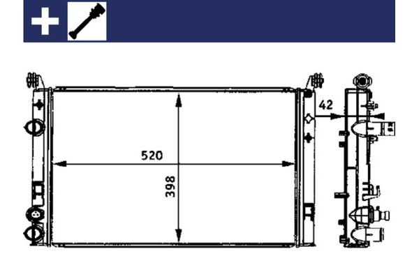 Su Radyatörü  Peugeot 301 (11.2012->)  MAHLE CR 645 000S