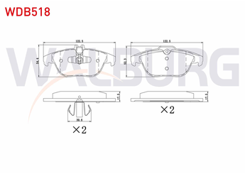 Fren Disk Balata Arka WALBURG WDB518  