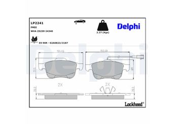 Fren Disk Balata Ön DELPHI LP2241  LP2241 77367959 0000077367959 77365354