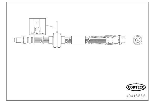 Fren Hortumu Arka Sağ veya Sol Ford Focus S.Wagon (CB8)(2010->)  EUROCRAFT EU F17160-064
