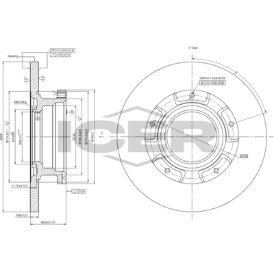 Fren Disk Ayna Arka Sağ ve Sol Ford Transit/Tourneo Custom Kombi/Kombi Van (TTF)(2012->)  SWAPP 43033