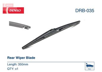 Silecek Süpürgesi Arka  350 mm - 14 inç DENSO DRB-035  8524202020 85242B1010 983601G000 983611G000 988202B000 G22E67330 G22E67333 GS2A67330 KD4767330 TD1367330 MR971508 MZ690417 8521402120 8521430280 8524248030 8524263010 85242-B1010 98360-1G000 98361-1G000 98820-2B000 G22E-67-330 G22E-67-333 GS2A-67-330 KD47-67-330 TD13-67-330 85214-02120 85214-30280 85242-02020 85242-48030 85242-63010