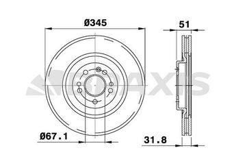 Fren Disk Ayna Ön Sağ ve Sol BRAXIS AD0975  1634210312 1634210512 A1634210512