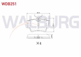 Fren Disk Balata Arka WALBURG WDB251  