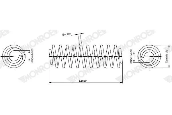 Helezon Yayı Ön Nissan Note (E11E)(01.2006->)  MONROE SE3437