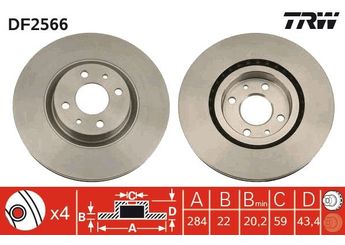 Fren Disk Ayna Ön Sağ ve Sol TRW DF2566  60812422 0060812422 46403088 46403959 46445004 46445892 46448168 46455804 46455892 60806135 60812164 60813038 71739569 82450657 60811878 0000060811878 0000060812164 0000060813038 0046455892 0060806135 60810404 0060810404 82433918 0082433918 82440356 0082440356 82451746 0082451746 46758714 71769483