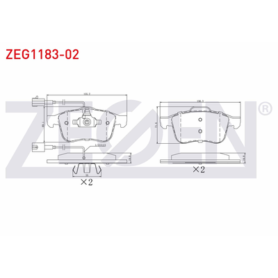 Fren Disk Balata Ön Alfa Romeo Brera (177)(2005->)  ZEGEN ZEG1183-02