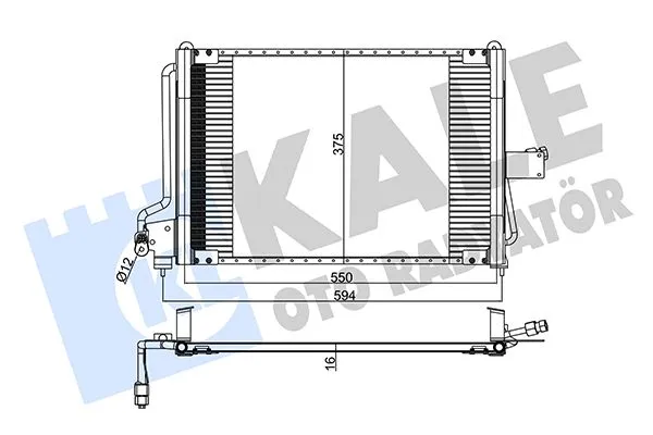 Klima Radyatörü  Opel Astra F Van (1991->)  KALE 342570