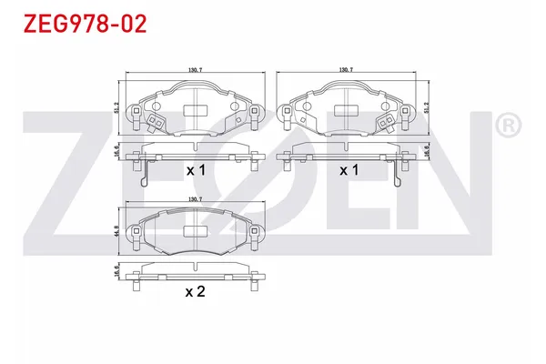 Fren Disk Balata Ön Toyota Yaris (NCP1/NLP1/SCP1)(1999->)  ZEGEN ZEG978-02