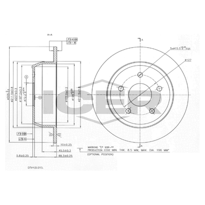 Fren Disk Ayna Arka Sağ ve Sol WALBURG WBD1566