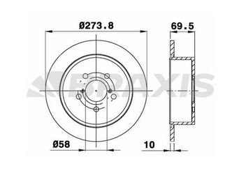 Fren Disk Ayna Arka Sağ ve Sol BRAXIS AE0647  DF6290 26700AG000