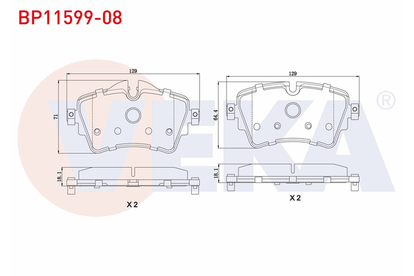 Fren Disk Balata Ön BMW X2 Serisi (F39)(11.2017->)  VEKA BP11599-08