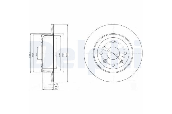 Fren Disk Ayna Arka Sağ ve Sol Chevrolet Epica (2006->)  DELPHI BG4244