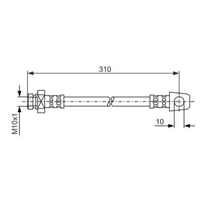 Fren Hortumu Ön Sağ veya Sol Nissan Patrol (K/W160)(08.1980->)  BOSCH 1 987 476 957