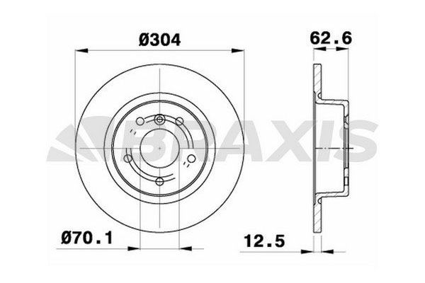 Fren Disk Ayna Arka Sağ ve Sol Land Rover Discovery (LT)(01.1999->)  BRAXIS AE0395
