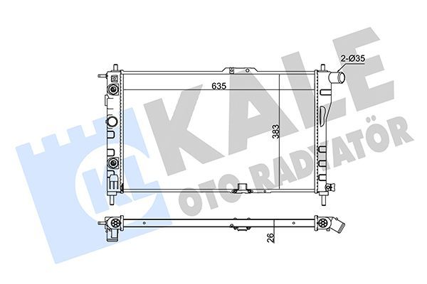 Su Radyatörü  Daewoo Nexia (1995->)  KALE 342245