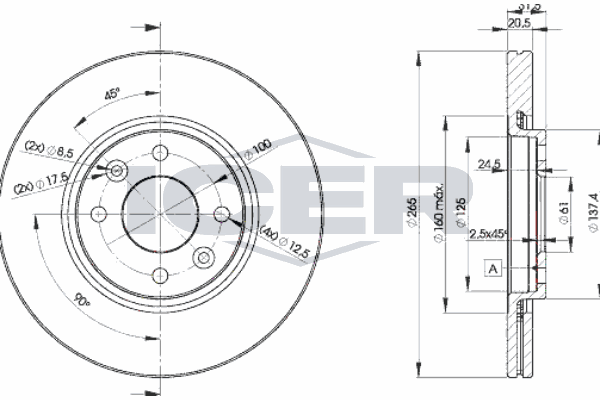 Fren Disk Ayna Ön Sağ ve Sol BRAXIS AE0848