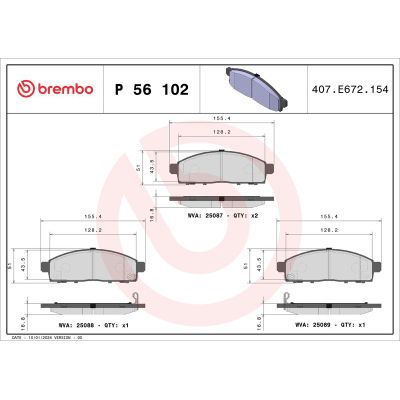 Fren Disk Balata Ön BREMBO P 56 102