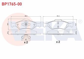 Fren Disk Balata Ön VEKA BP1765-00  