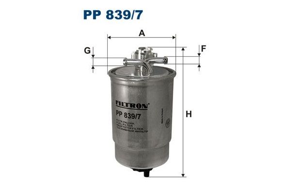 Yakıt Filtresi  Volkswagen Polo III 2/4 Kapı (6N2)(10.1999->2001)  FILTRON PP 839/7