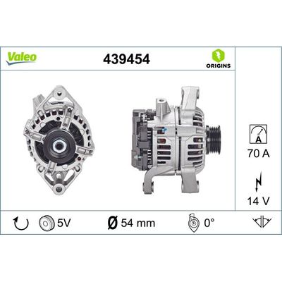 Alternatör  Opel Vectra B 4/5 Kapı (1995->)  VALEO 439454
