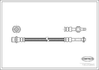 Fren Hortumu Ön Sağ veya Sol CORTECO 19035895  19035895 9094702C41 90947-02C41