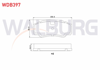 Fren Disk Balata Arka WALBURG WDB397  