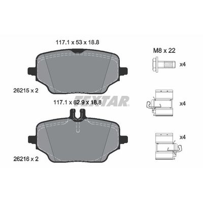 Fren Disk Balata Arka TEXTAR 2621501