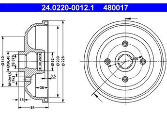 Kampana Arka Sağ veya Sol ATE 24.0220-0012.1  6R0609617C 418117 4 18 117 90007526